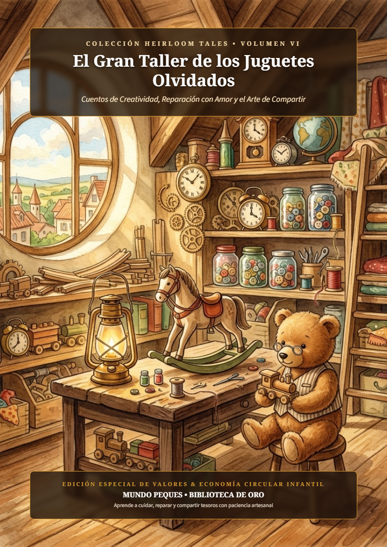Portada de El Gran Taller de los Juguetes Olvidados: Cuentos de Creatividad, Reciclaje y Cooperación